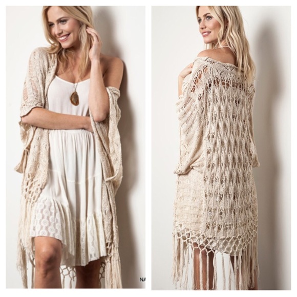 Jackets & Blazers - Bohemian chic fringed cardigan