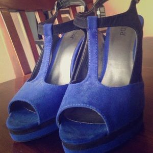 Blue & Black Heels