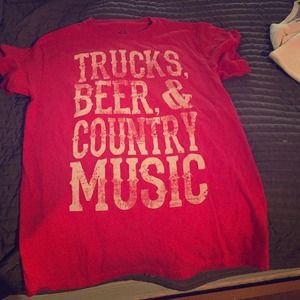 Trucks beer and country music t shirt