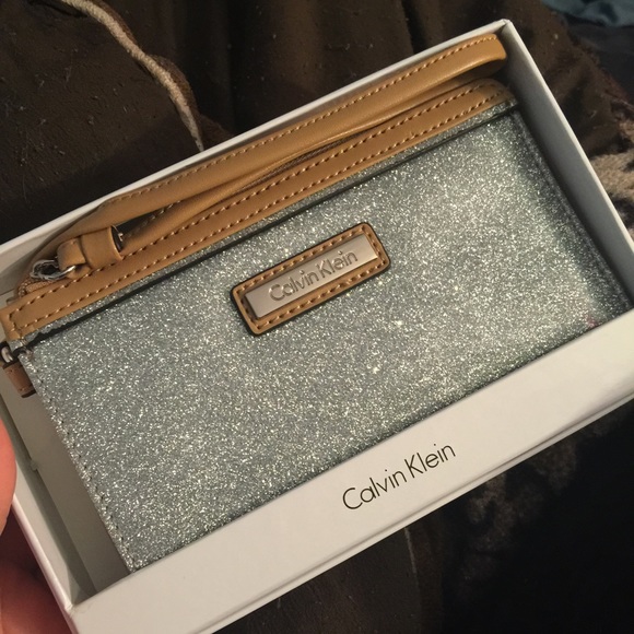 Calvin Klein Glitter Wristlet