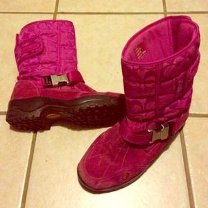 Fuchsia Coach Boots 7.5