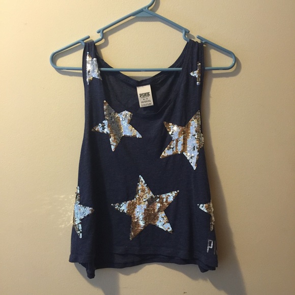 VS Pink Navy & Stars Tank