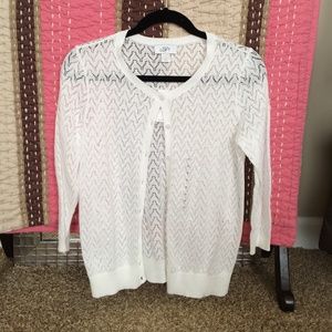 NWT Ann Taylor LOFT button cardigan sweater white