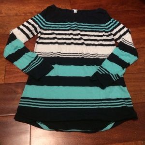 Jcrew striped boat neck tee XS