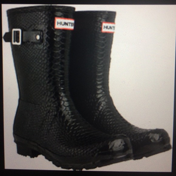Hunter Limited Edition Boa Snake Short Boots