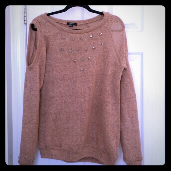 Cold shoulder sweater