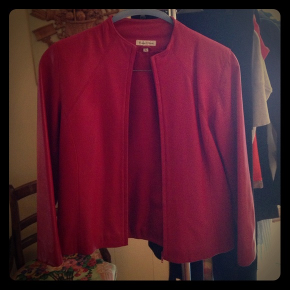Red leather jacket