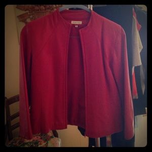 Red leather jacket