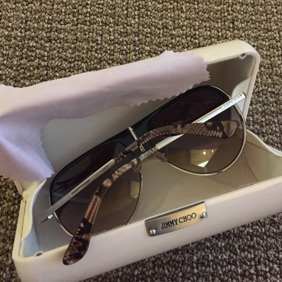 Jimmy Choo Reptile Skin Print Sunglasses