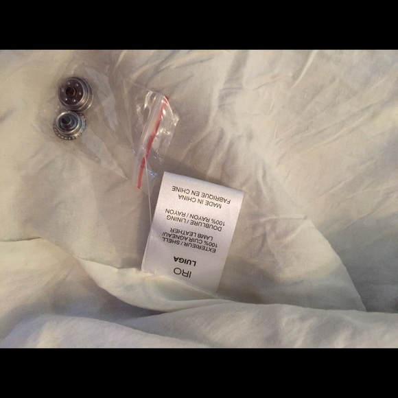 Iro leather Luiga biker jacket in ecru - Picture 4 of 4