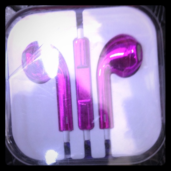 Pink IPhone Ear Buds