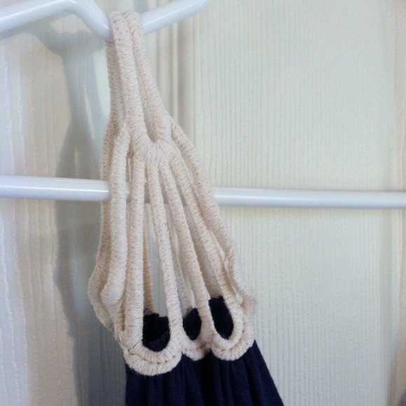 Navy Wrap Dress - Picture 3 of 4