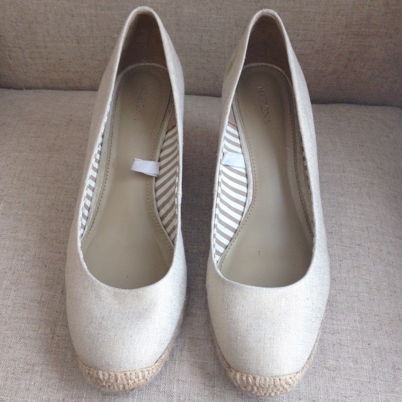 Gold Wedge Espadrilles
