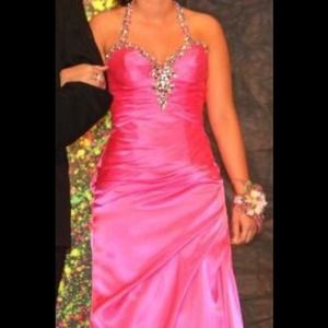 Bright pink prom dress!