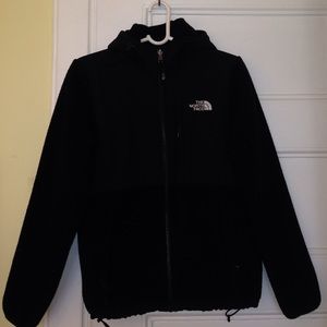 Womens North Face Black Denali with Hoodie