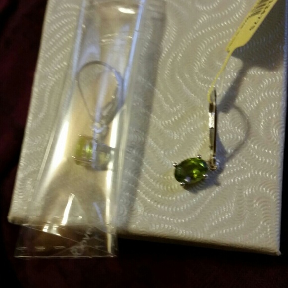 Light green earrings and matching necklace
