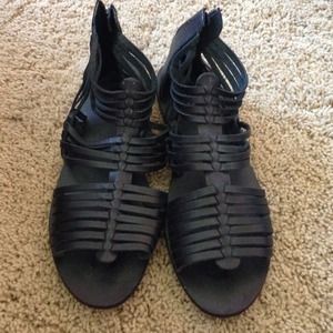 Black Gladiator Sandals