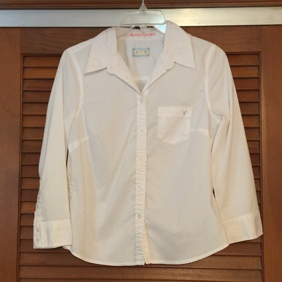 American Eagle Outfitters Tops - American Eagle Outfitters White Button Down Shirt