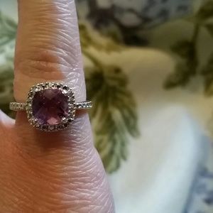 Size 5 amethyst cocktail ring