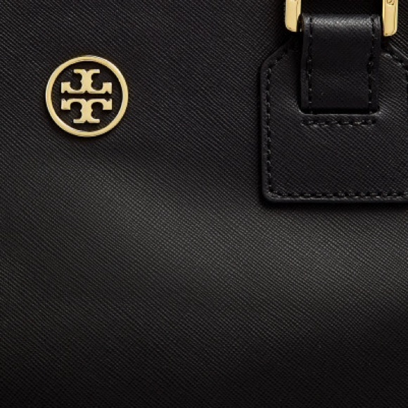 SOLD!TORY BURCH Blk Robinson Dome Satchel, Ret$650 - Picture 3 of 4