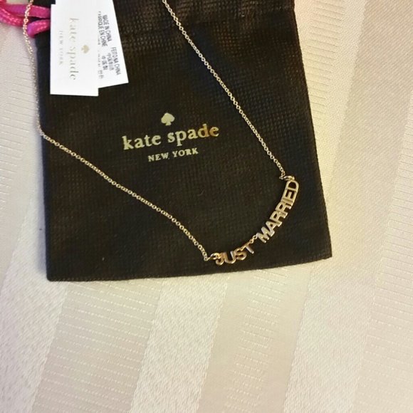 KATE SPADE SAY YES JUST MARRIED NECKLACE