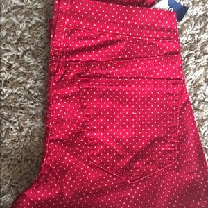 Red polka dot pants