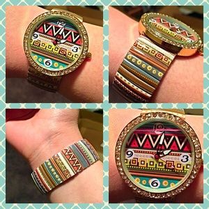 Aztec Print Watch