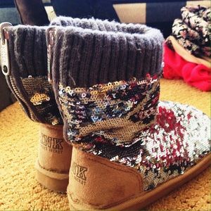 Victoria Secret PINK Glitter Boots
