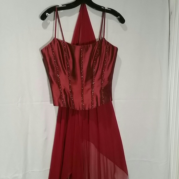 FINAL Price Drop!  Red Custom 2 Pc Formal Gown