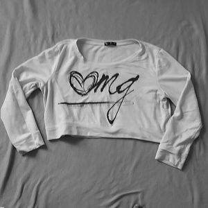 Omg sweater crop top