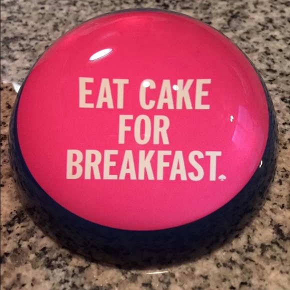 Kate spade eat cake for breakfast paperweight