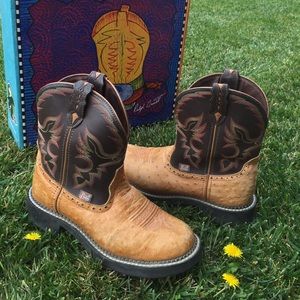 Justin Gypsy Brown & Tan Ostrich Cowboy Boot