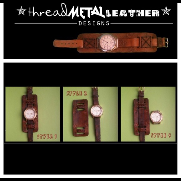Completely hand-crafted ladies leather watch.