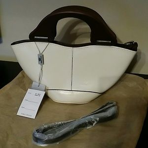 Sunday Sale...Ivory leather bag