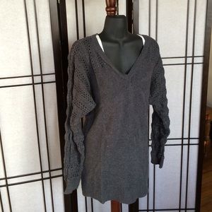 DKNY grey tunic sweater
