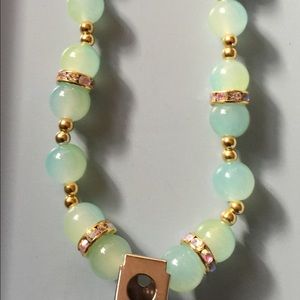 Handcrafted beaded badge lanyard