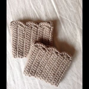 Oatmeal colored boot tops