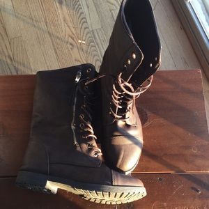 New never worn combat boots