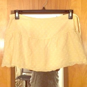Yellow summer mini skirt