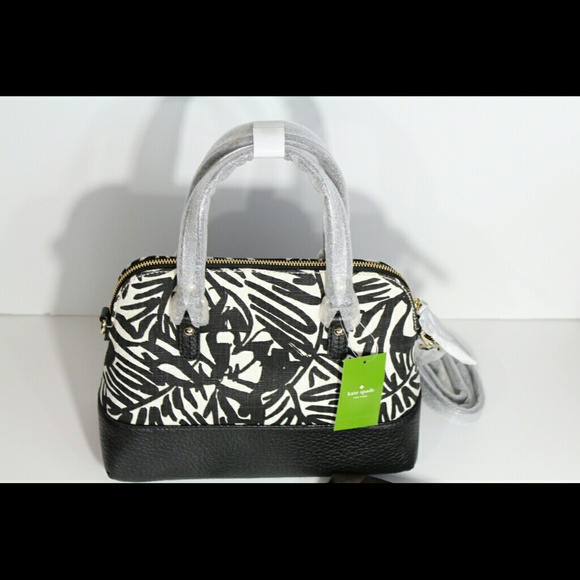 🌼 NWT Kate Spade Black & White Maise Satchel - Picture 2 of 4