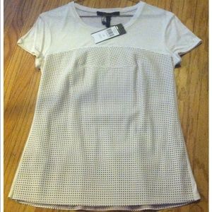 BCBGMAXAZRIA "Hudson" Top, XS, Ivory, NWT 🎀
