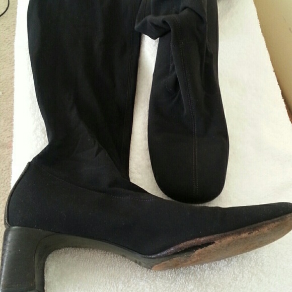 Gucci black nylon and spandex boots