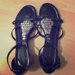 Jessica Simpson black flats
