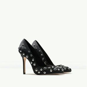 Zara embellished court shoes