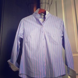 Non-iron striped shirt