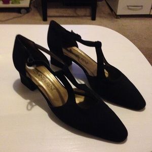 YSL vintage navy blue shoes