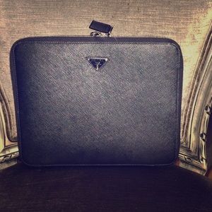 SOLD!!!!Prada black saffiano iPad/tablet case NWT