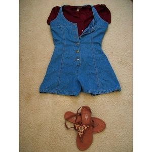 Vintage denim romper