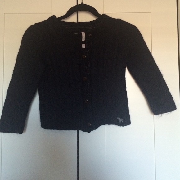 Abercrombie and Fitch Navy blue cropped sweater
