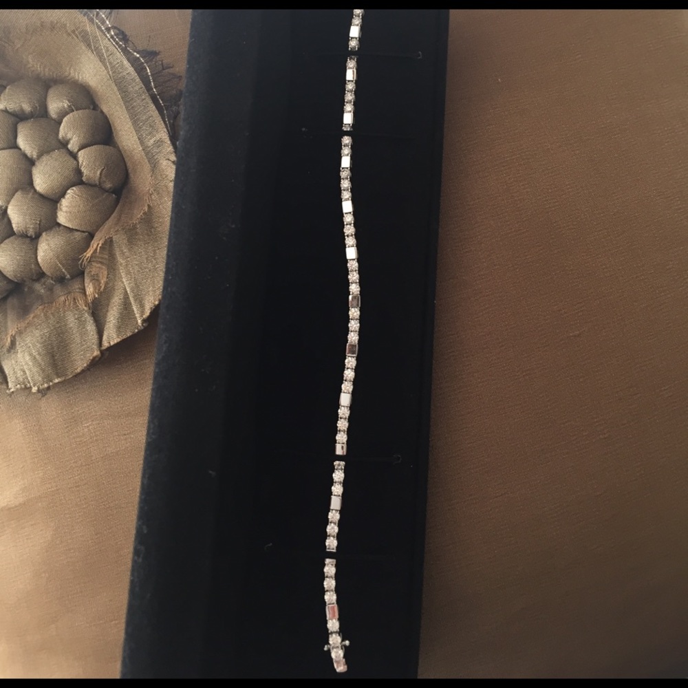 STERLING AND DIAMONIQUE BRACELET